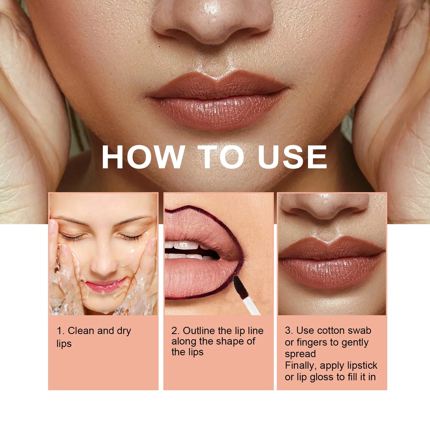 Peel Off Lip Liner Pen Waterproof Long Lasting Plump Lip Matte Velvet Gloss Nourish Sexy Contour Lips Make Up Pencil