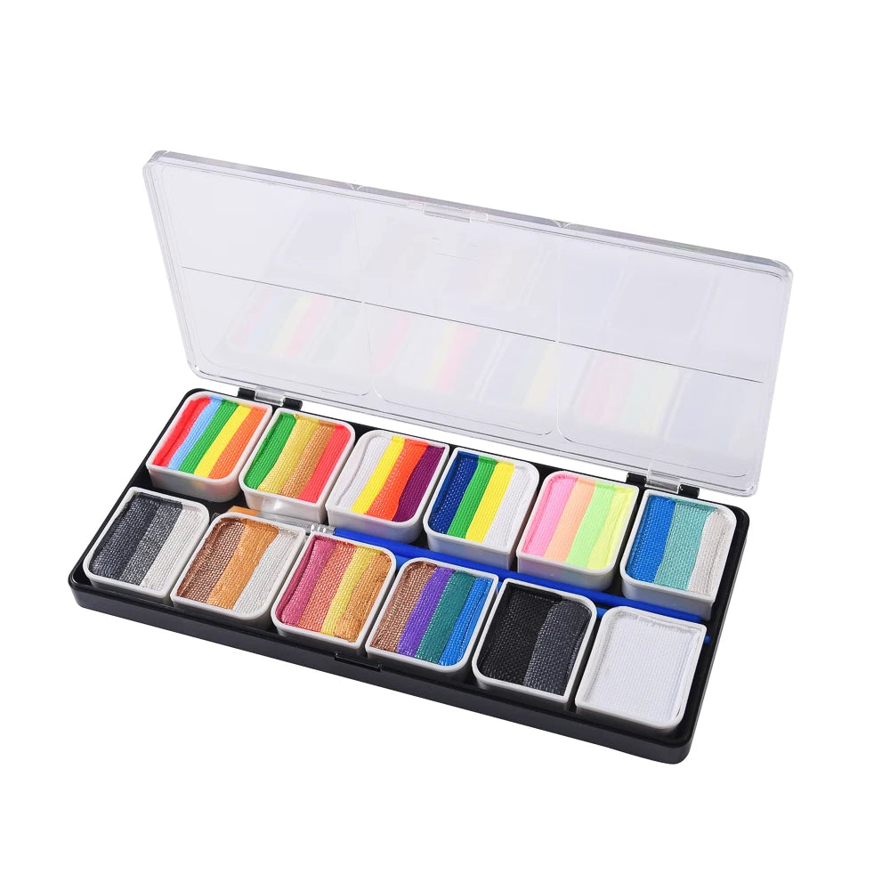 Rainbow Face Paint Multicolor Series Temporary Body Paint Art 144g/5.14oz Children Makeup Painting Pigment RT012