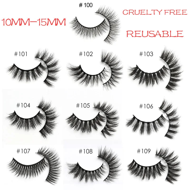 Wholesale Eyelashes Bulk Items 4/100 PCS 3D Faux Mink Lashes Natural Fluffy False Eyelash Extension Wispy Fake Eye Lash Makeup