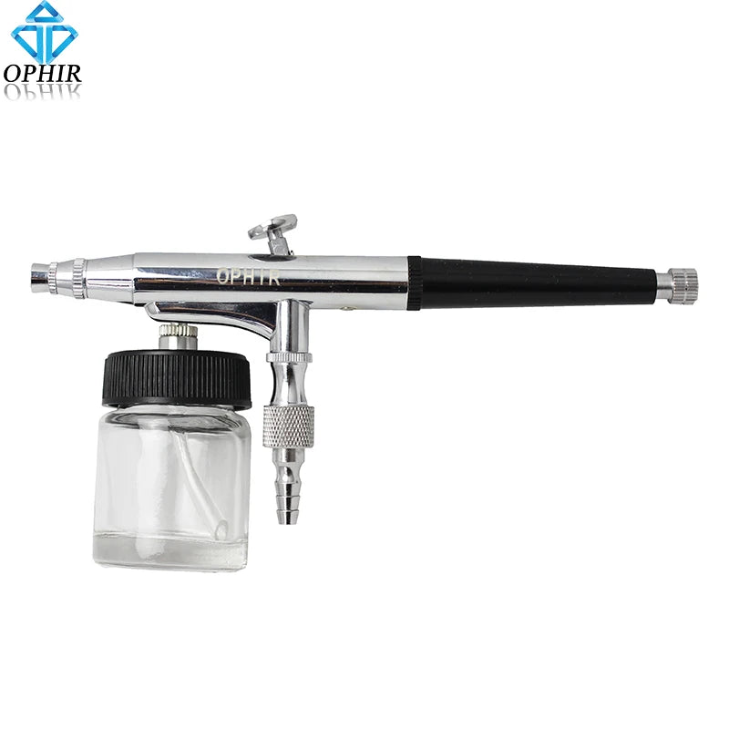 0.3mm Dual-Action Siphon Feed Airbrush Spray Gun for Cake Paint Model Body Paint Temporary Tattoo Air Brush Kit AC005