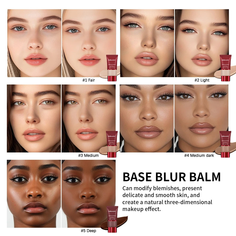 Matte Base Blur Balm Soft Light Focus Matte Cream Coverage Concealer Waterproof Long-lasting Natural Foundation Cosmetics Makeup