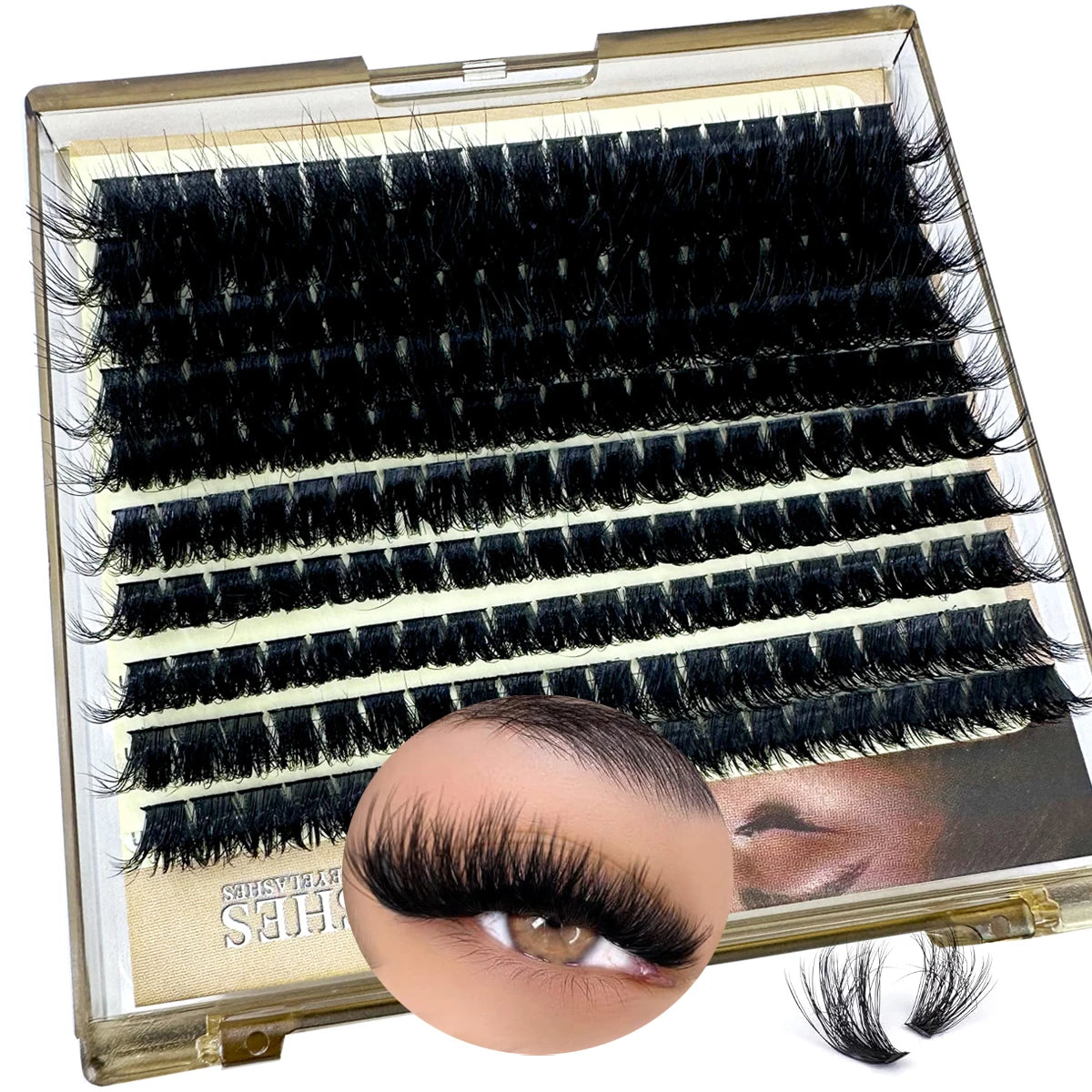 1box 96/280 Cluster Lashes 5D Fluffy Thick Eyelash Extension D Volume Mixed 8-20MM Tray Faux Mink Lashes Lash Extension Makeup