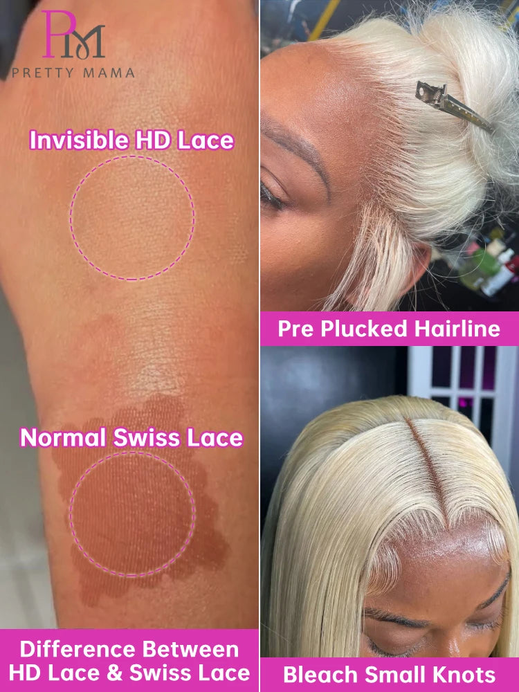 613 Blonde 13x4 13x6 360 Hd Lace Frontal Wig Brazilian Bone Straight Lace Front Wig 100% Color Human Hair Wigs On Sale Clearance