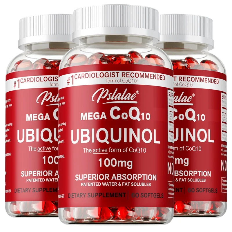 Mega Ubiquinol CoQ10 - Improves Blood Circulation, for Energy Production, Supports Heart and Cardiovascular Health