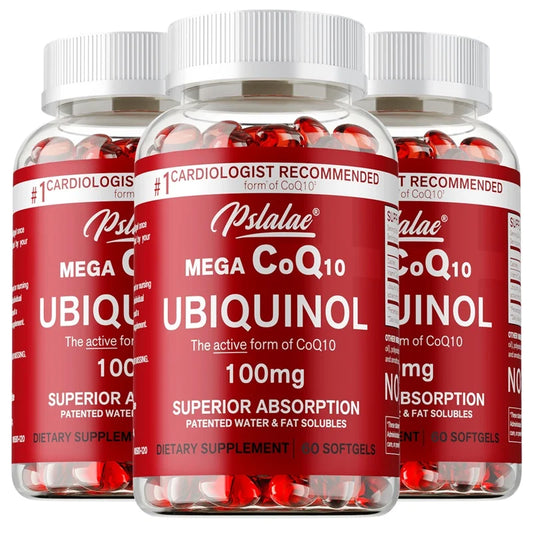 Mega Ubiquinol CoQ10 - Improves Blood Circulation, for Energy Production, Supports Heart and Cardiovascular Health