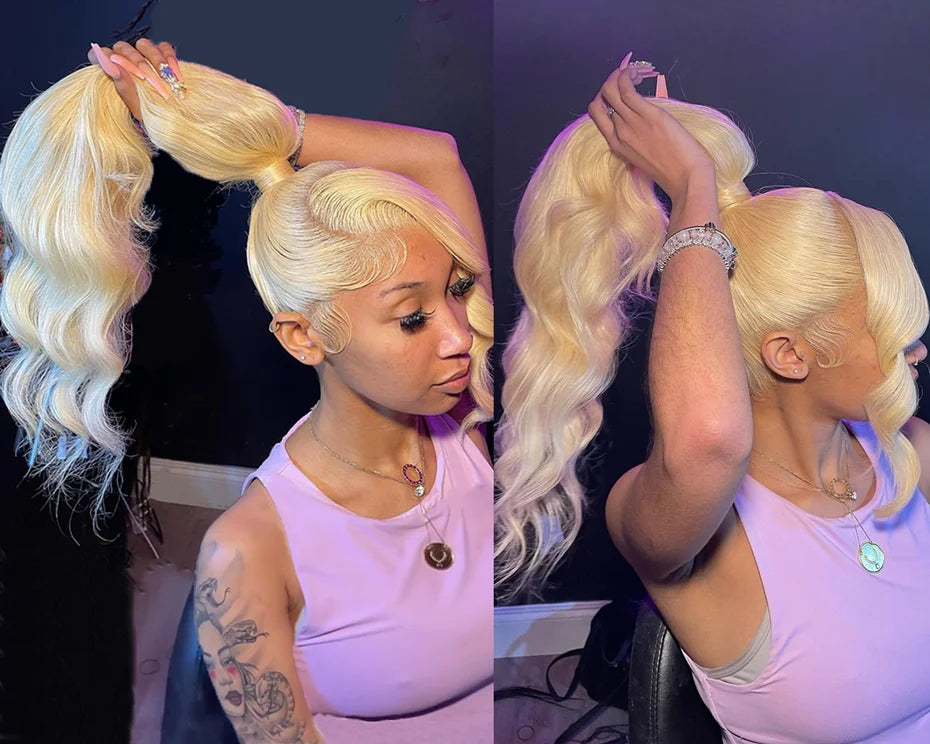 Blonde 20 thru 40 Inch Human Hair Bundles 613 Body Wave Bundles Human Hair Brazilian Hair Weave Bundles Remy Human Hair Extensions