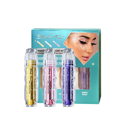 Blithe Time Liquid Shimmer Eye Pack (2ml x 3): Shadow + Liner in One! All-Day Sparkle That Stops Traffic!3-Pack Deal