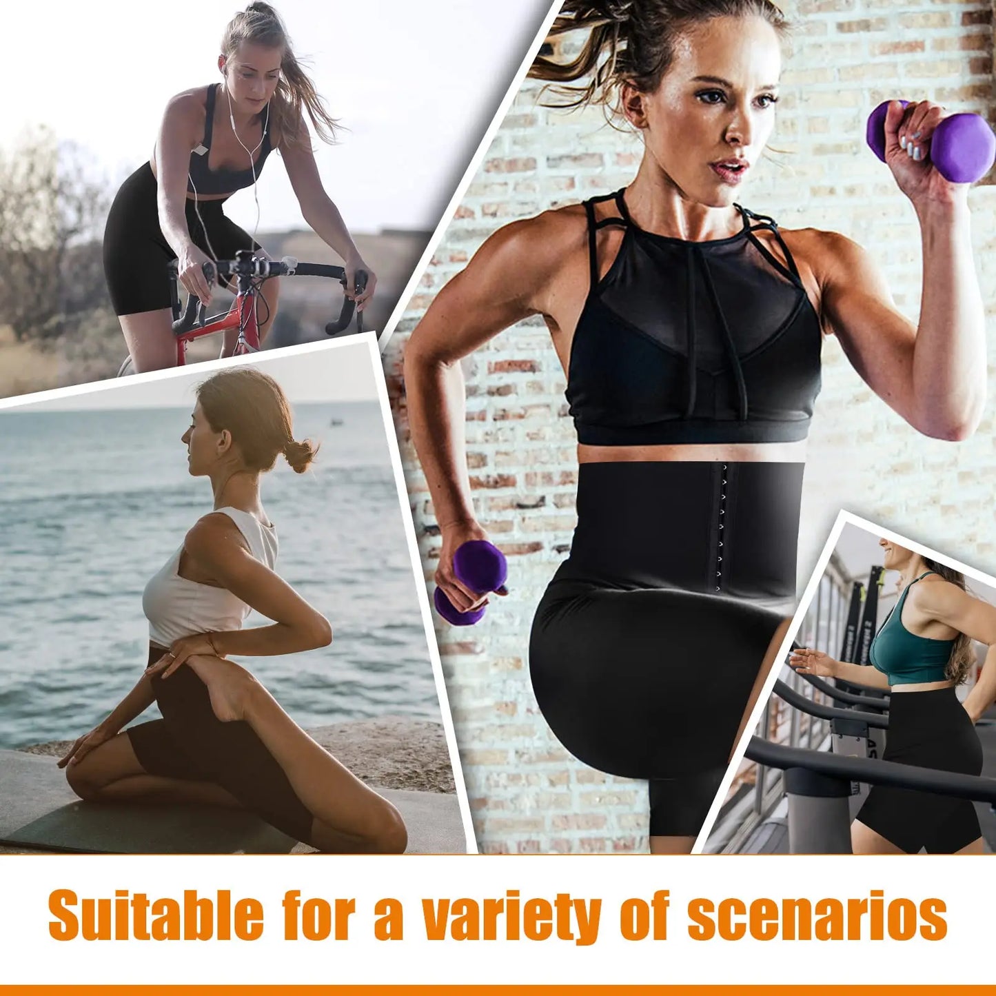 Sauna Sweat Shapewear Shorts Pants Thigh Workout Suit Waist Trainer Weight Loss Sweatsuit Exercise Fitness Women