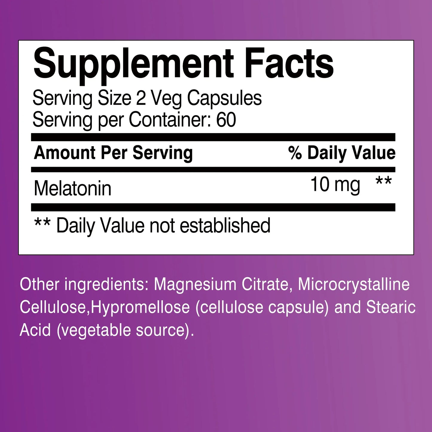 Melatonin Capsules - Supports Natural Sleep, Relieves Irritability, and Promotes Physical and Mental Relaxation - 120 Capsules