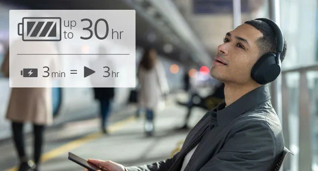 Wireless Noise Canceling Headphones Integrated Processor V1 Soft Fit Leather 30 Hour Battery Life 4 Microphones