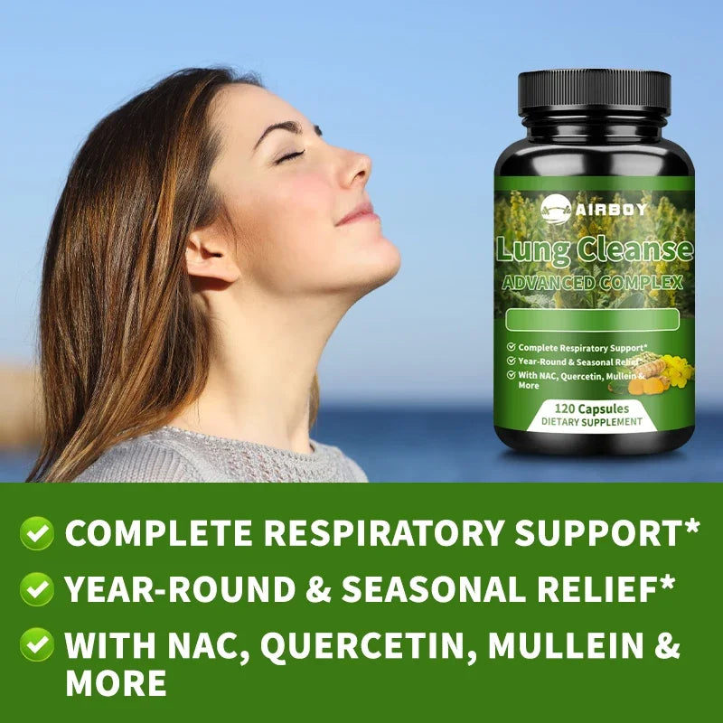 Lung Cleansing and Detoxification - Respiratory Health and Boosts Immunity - 120 Capsules