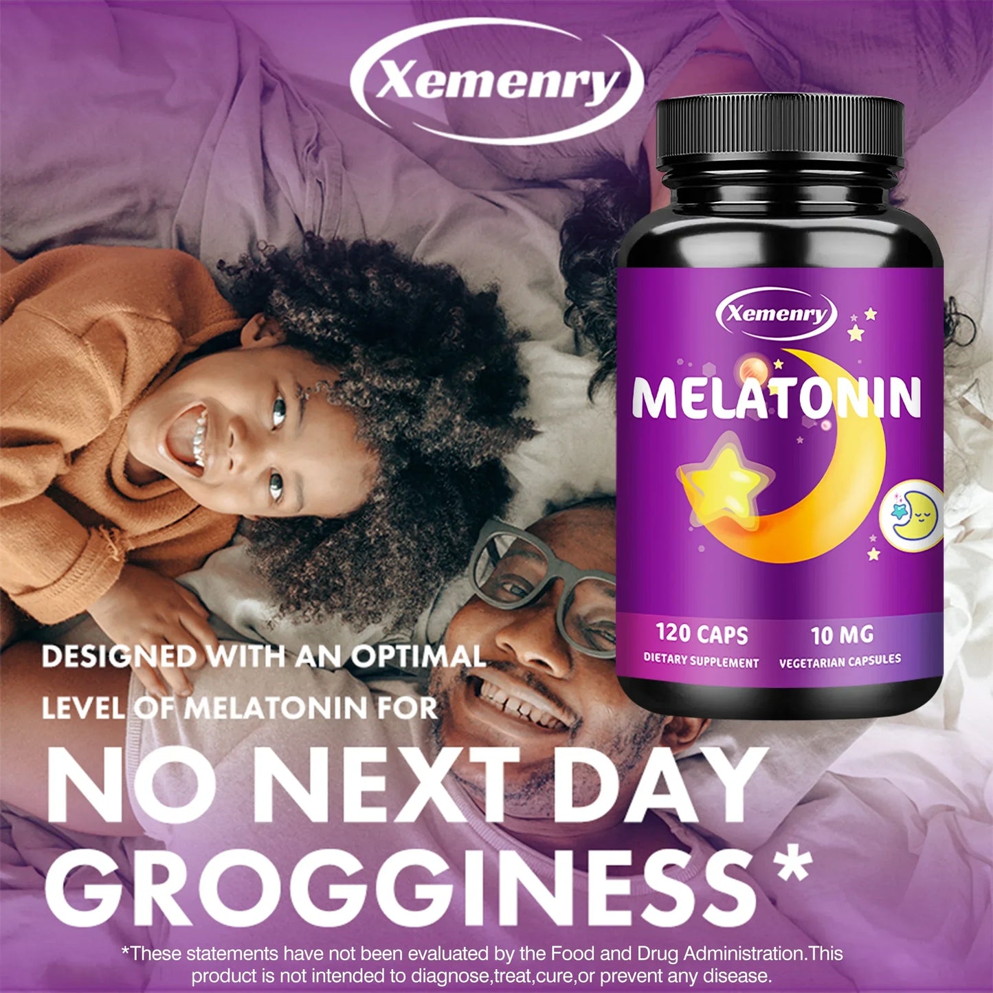 Melatonin Capsules - Supports Natural Sleep, Relieves Irritability, and Promotes Physical and Mental Relaxation - 120 Capsules