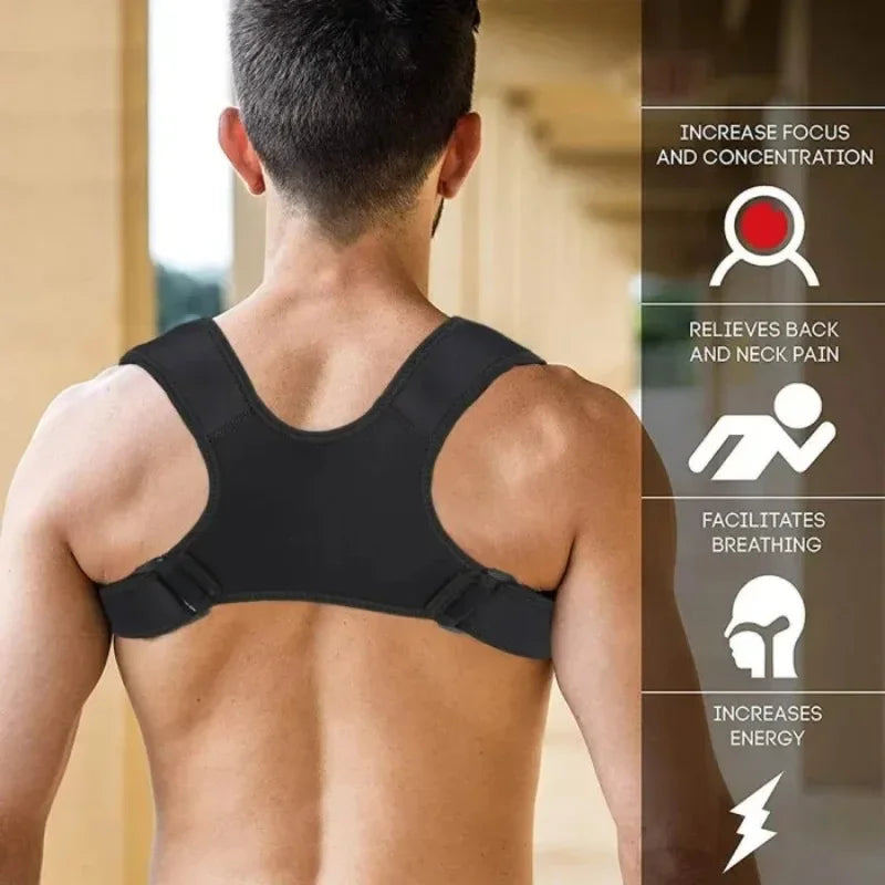 Posture Corrector Invisible Adjustable Back Clavicle Correction Belt Men Women Anti-Hunchback Sitting Posture Correction Device
