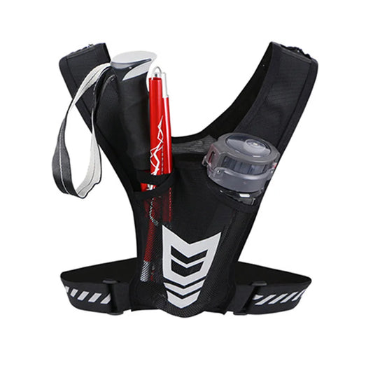 Running Phone Holder Vest Lightweight Running Chest Pouch Breathable Mesh Running Chest Bag Adjustable Buckle for Men, Women