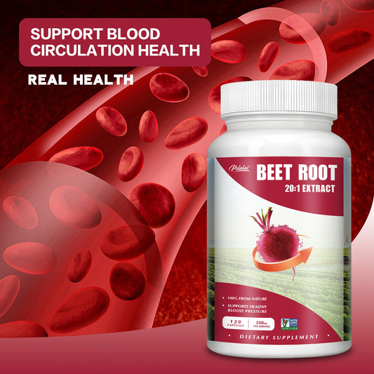 Beet Root - Supports Heart Health, Circulation, Digestive System and Immune System - 120 Capsules