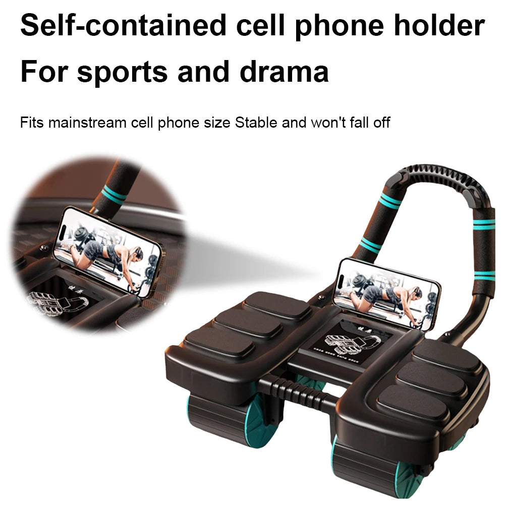 Abdominal Exercise Wheel with 6 Elbow Support Outdoor Abdominal Rolling Wheel Foul Wheel Ab Roller Wheel Home Exercise Equipment