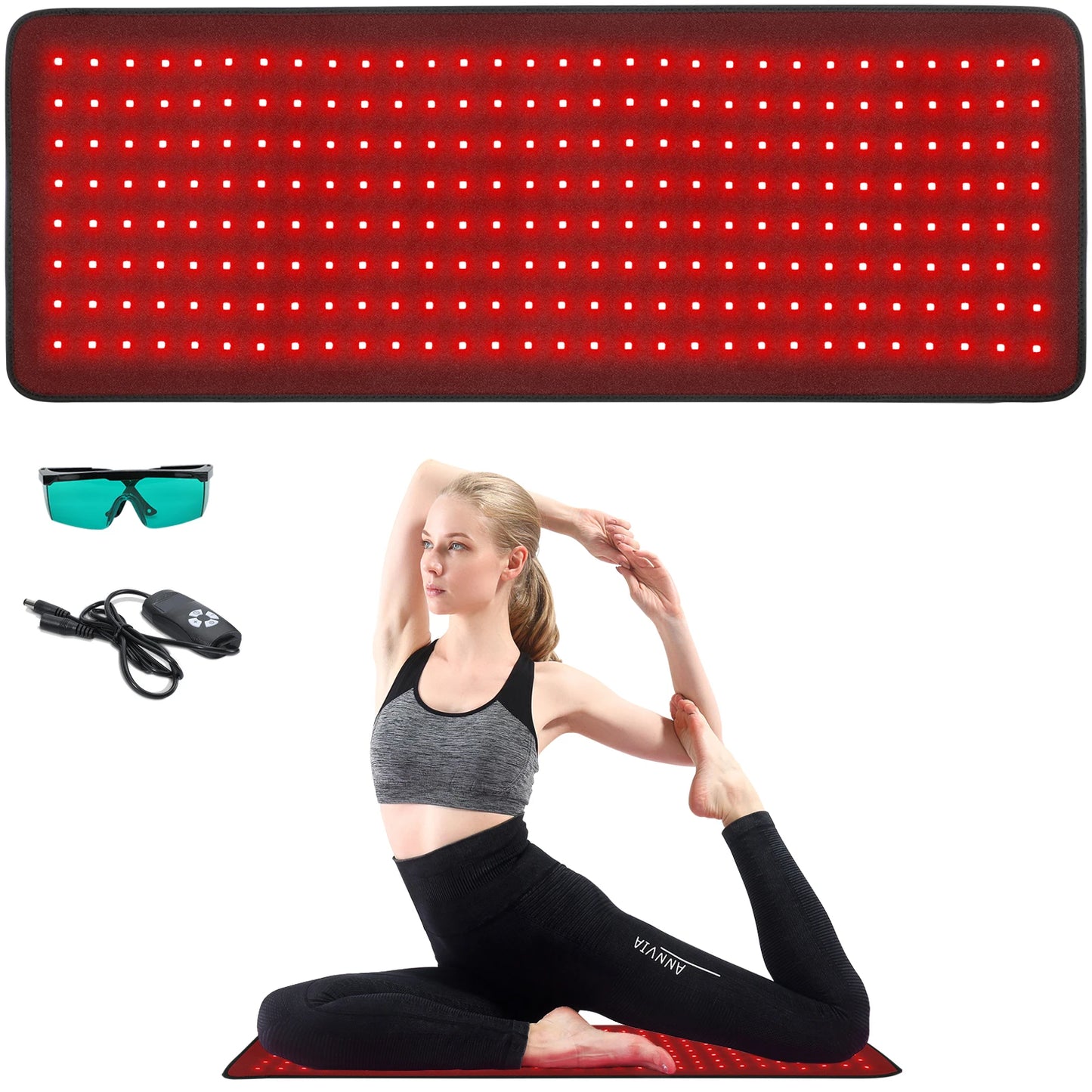 Red Light Mat Near Infrared Therapy Pad for Full Body Back Shoulder Wrap LEDs 660NM&850NM Belt for Home Health Relaxation Device