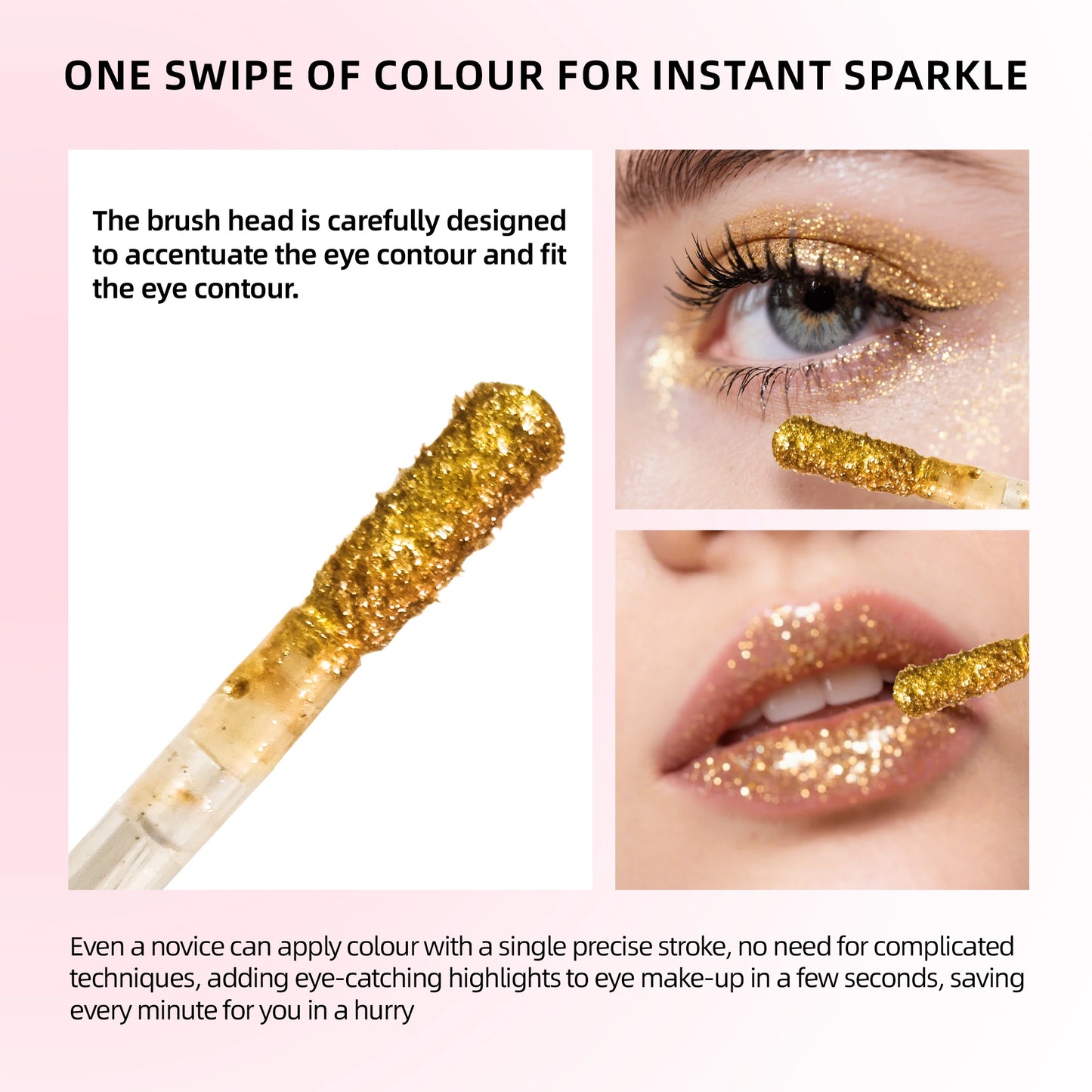 Liquid Shimmer Eye Pack (2ml x 3): Shadow + Liner in One! All-Day Sparkle That Stops Traffic! 3-Pack Deal