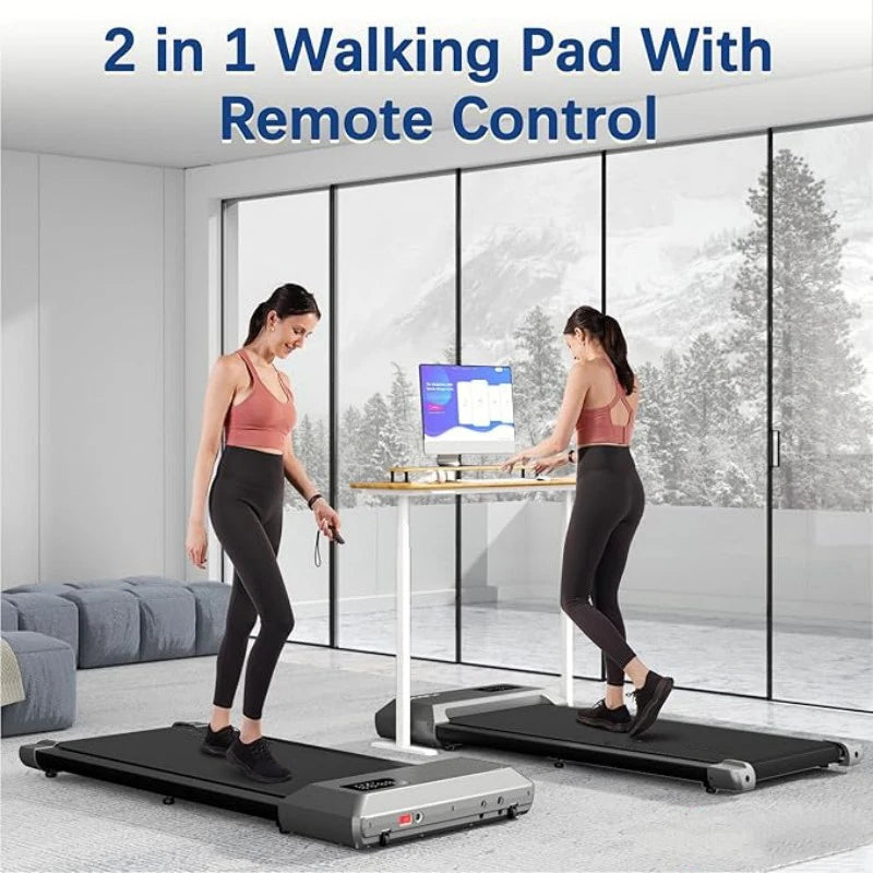 300lbs Treadmill for Home Treadmills Walking Pad LCD Digital Data Display 2in1 Walking Running Fitness Exercise Machine