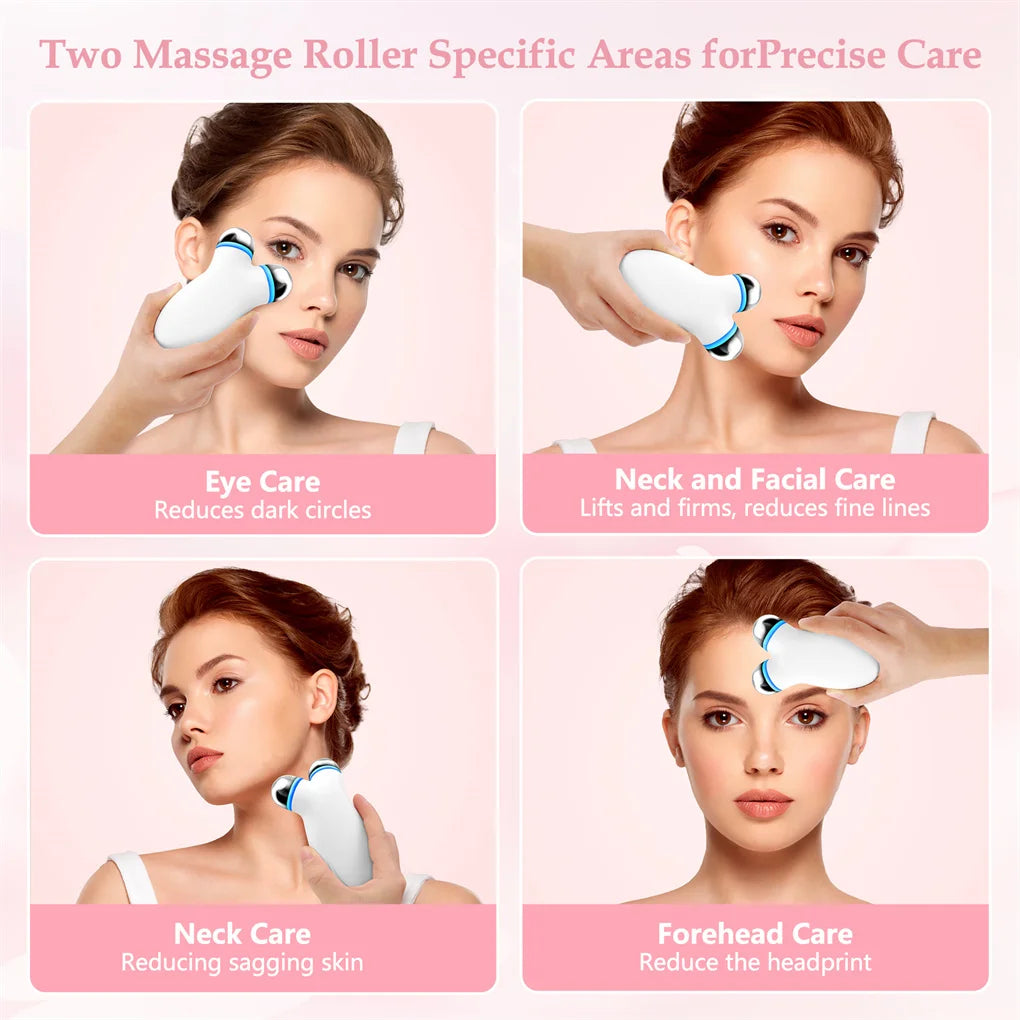 Anti Aging and Wrinkles Microcurrent Facial Device, Boost Skin Care Products Absorption - White