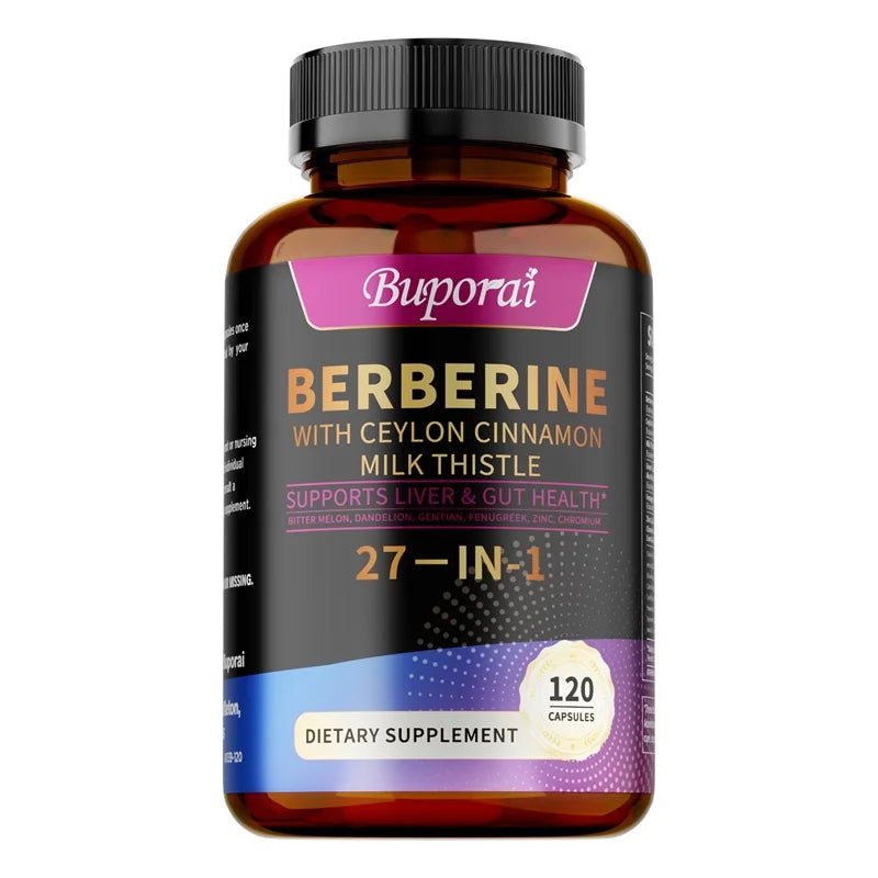 Berberine, Ceylon Cinnamon, Milk Thistle - Cardiovascular and Digestive Health - 120pcs
