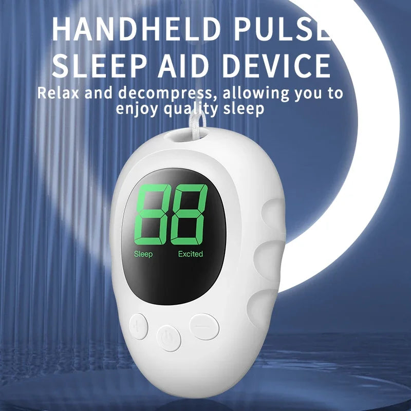 Microcurrent Sleep Aid Device Relieve Insomnia Instrument Help Sleep Night Anxiety Therapy Pressure Relief Palm Pulse Massager