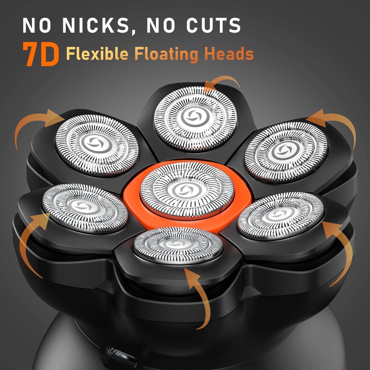 Head Shaver for Bald Men IXP6 Waterproof USB Rechargeable Electric Hair Trimmer Beard  Floating Blade Magnetic Razor