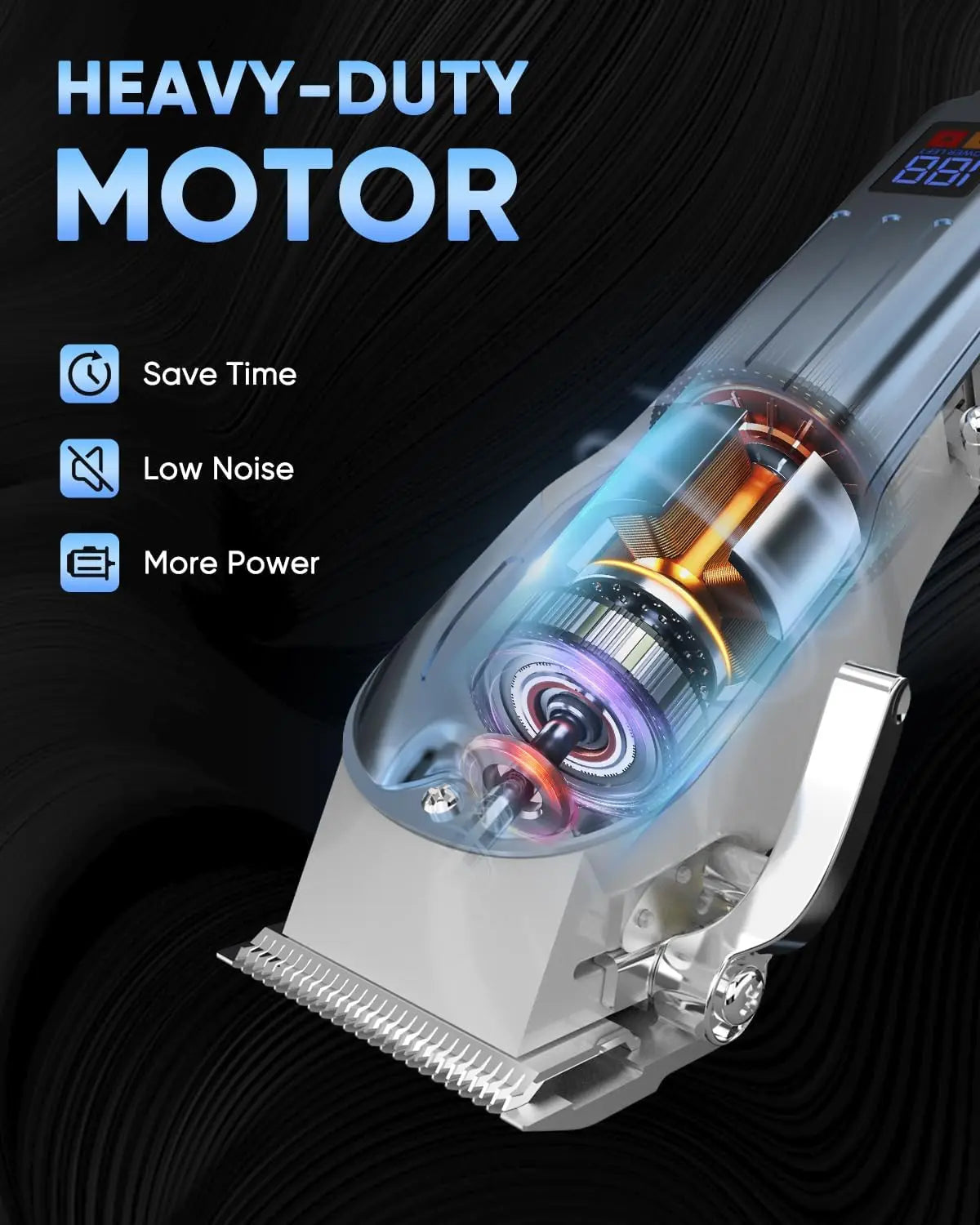 Professional Hair Clippers for Men Cordless Clippers and Trimmers Grooming Set  Haircut Machine  for Family