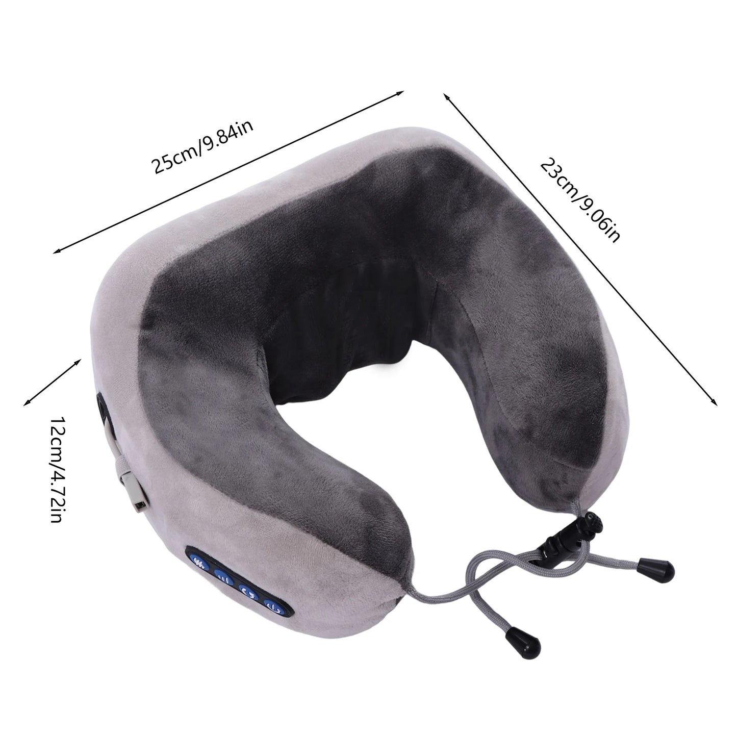 12 Heads 3 Gears Vibrating Neck Pillow Vibrating Neck Pillow Massage Therapy for Traveling 5V 7W USB Neck Massager Pillow