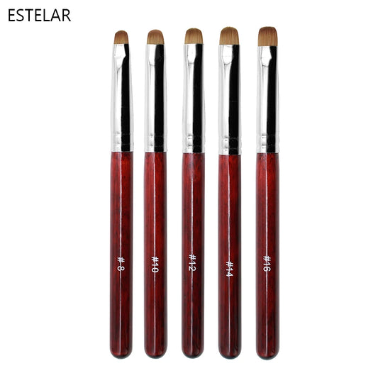 5pcs French Nail Art Brush Dual End Nail Art Dotting Pen Acrylic Drawing Rhinestone Gel Painting Manicure Tool for Beginner 8-16