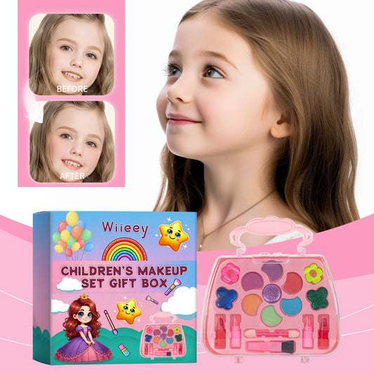 Children's Makeup Gift Box Safe and Non-toxic Princess Makeup Toy Set Girl Makeup Lipstick Eyeshadow Makeup Set