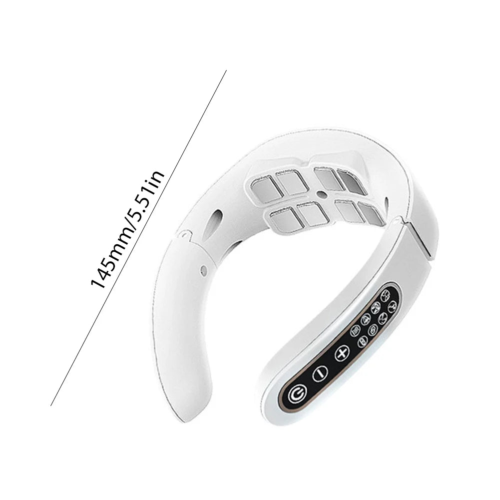 Cervical Spine Massager 15 Gears 6 Modes Cervical Therapy Massage Stimulator USB Charging Vibration Pulse 500mAh for Home Office