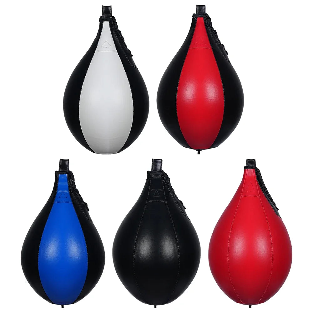 Boxing Speed Ball Boxing Punch Ball PU Leather Hanging Boxing Ball Stress Relief Hanging Punching Bag for Muay Thai Training
