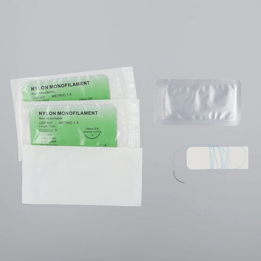 4/0 Monofilament Needle Suture Nylon Silk Surgical Simulation Suture Non-injured for Medical Students Education