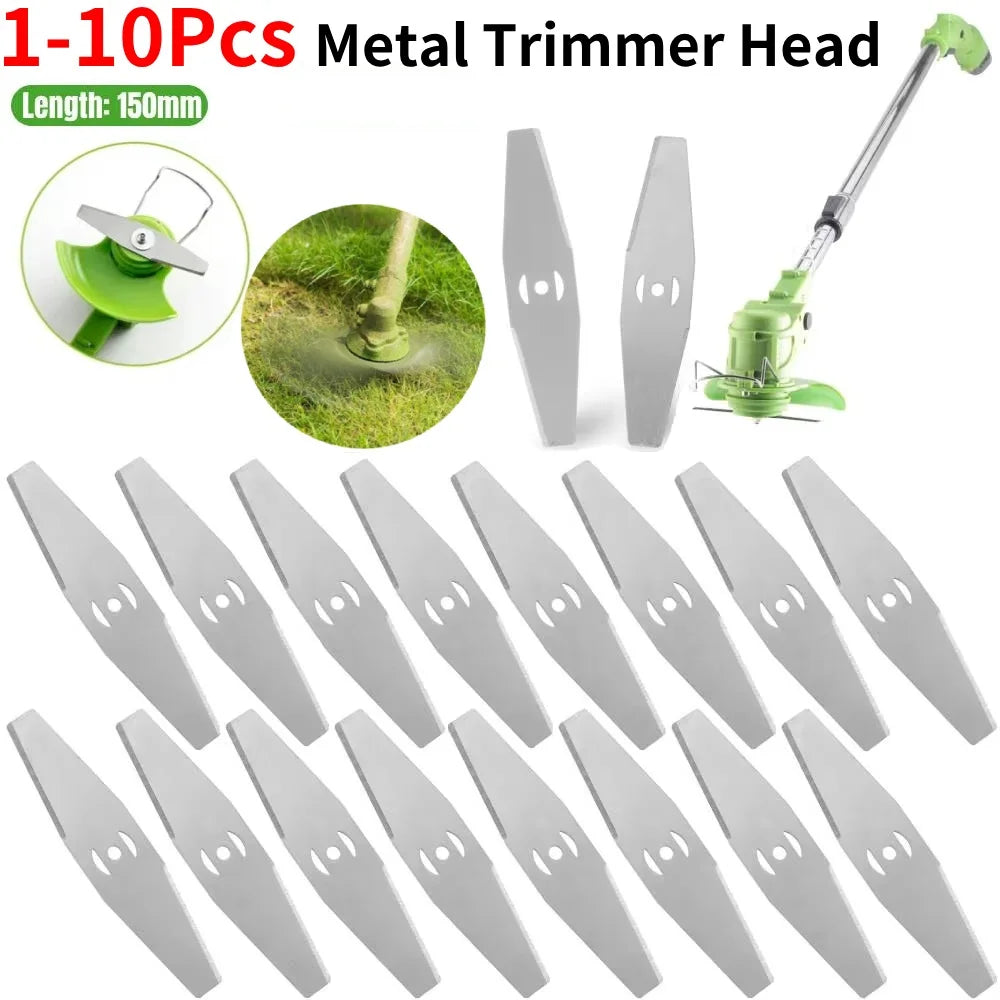 10-1pcs 15cm Replacement Saw Blades Metal Grass String Trimmer Head Lawn Mower Fitting Parts Garden Power Tool Replacement Blade