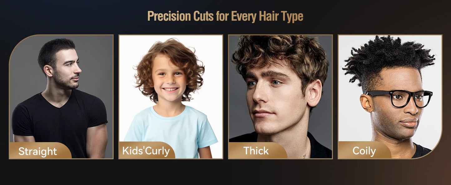 Professional Hair Clippers for Men Premium Home Haircut Kit Cordless Hair Cutting Clippers and Trimmers Set