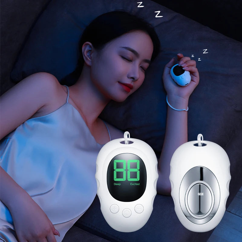 Microcurrent Sleep Aid Device Relieve Insomnia Instrument Help Sleep Night Anxiety Therapy Pressure Relief Palm Pulse Massager