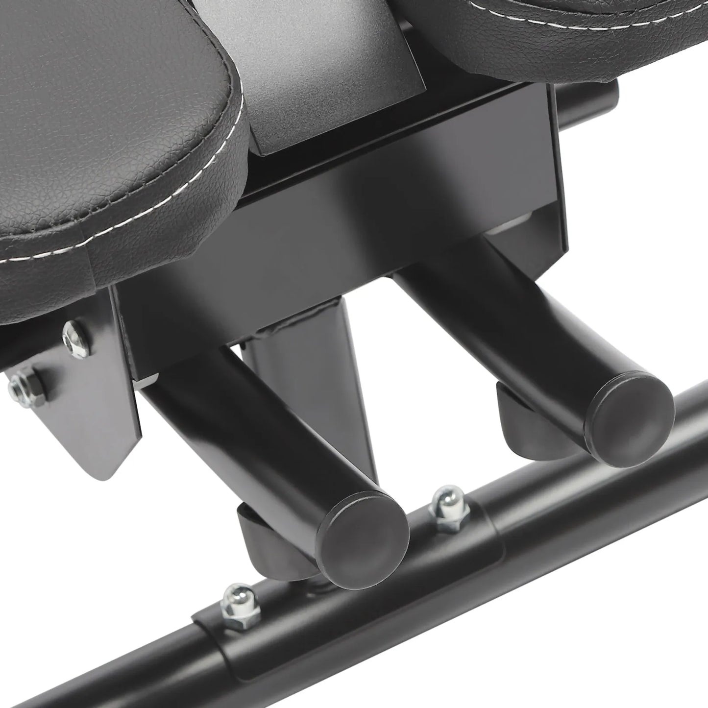 Adjustable Ab Machine, 3-Level Settings, Carbon Steel Frame, 330lbs Capacity, Silent Rollers