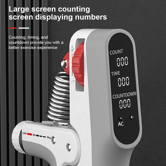 Hand Grip Strengthener Adjustable Resistance Hand Exerciser Gripper with Counter Grip Strength Trainer Countdown for Gym Fitness