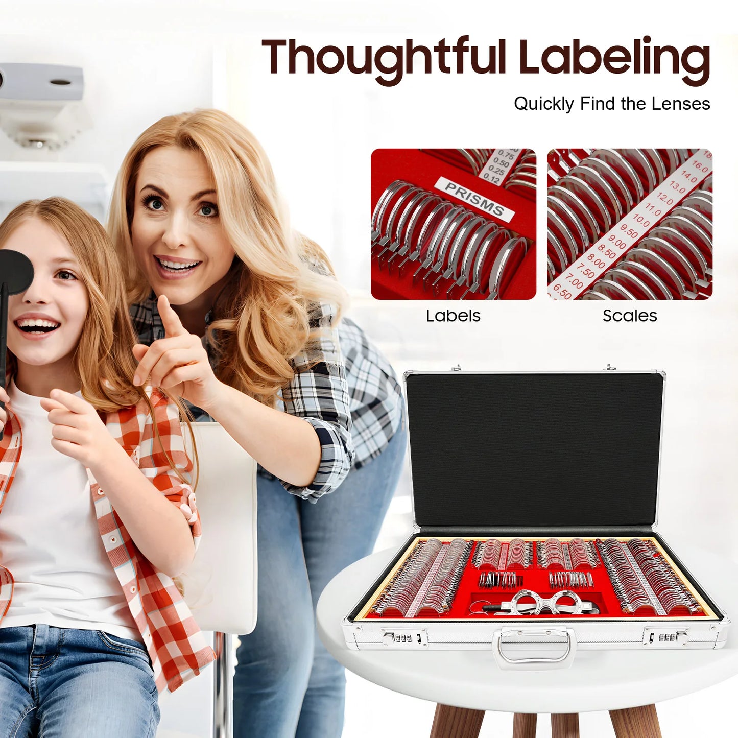 266pcs Optical Trial Lens Set Optometry Kit, Optometrie Metallrand Linses For Optometrists, Vision Testers