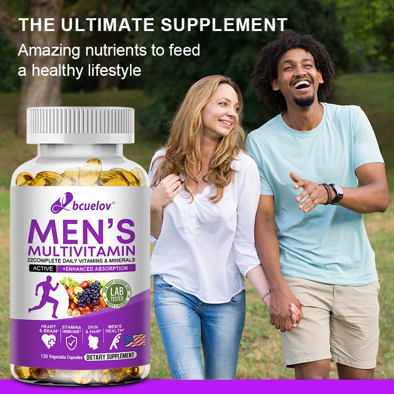 Men's Multivitamin - Supports Circulation, Muscle Growth & Immune System, Vitamin & Mineral Supplement, 120 Capsules