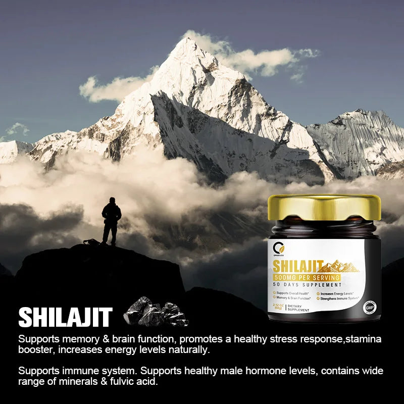 Shilajit Resin, Stamina Booster, Immunity Enhancer, 85+ Trace Minerals, Humic & Fulvic Acid, Energy & Mental Health, Lab Tested