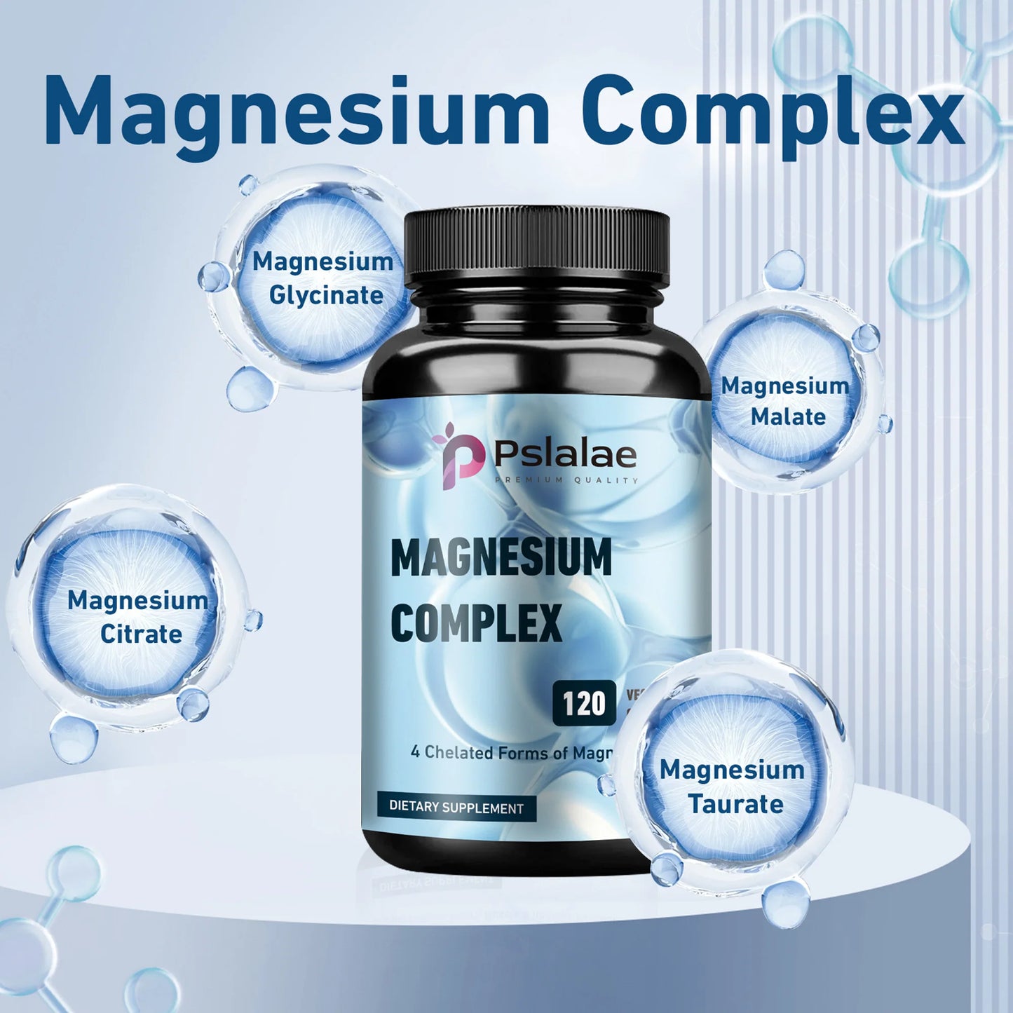 Magnesium Complex - Supports Deep Sleep, Promotes Muscle Growth, Bone, Brain, Heart Health - 120 Capsules