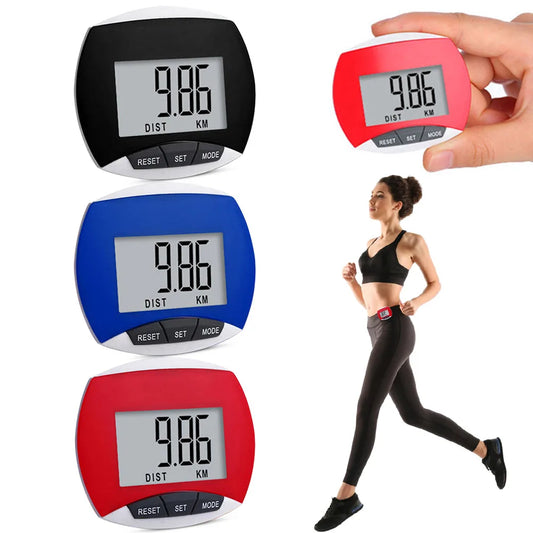 Portable Sport Pedometer Built-in Clip Electronic Running Distance Monitor Multi-Function 3D for Men Women Kids Adults Seniors