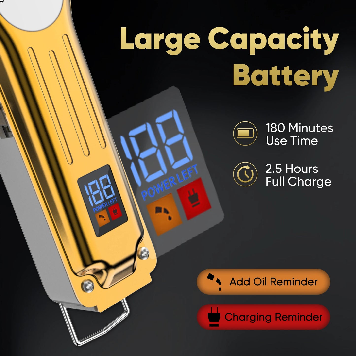 Professional Full Metal Combo Kit Barber Hair Clipper for Men Electric Beard Hair Trimmer Rechargeable Hair Cutting Machine