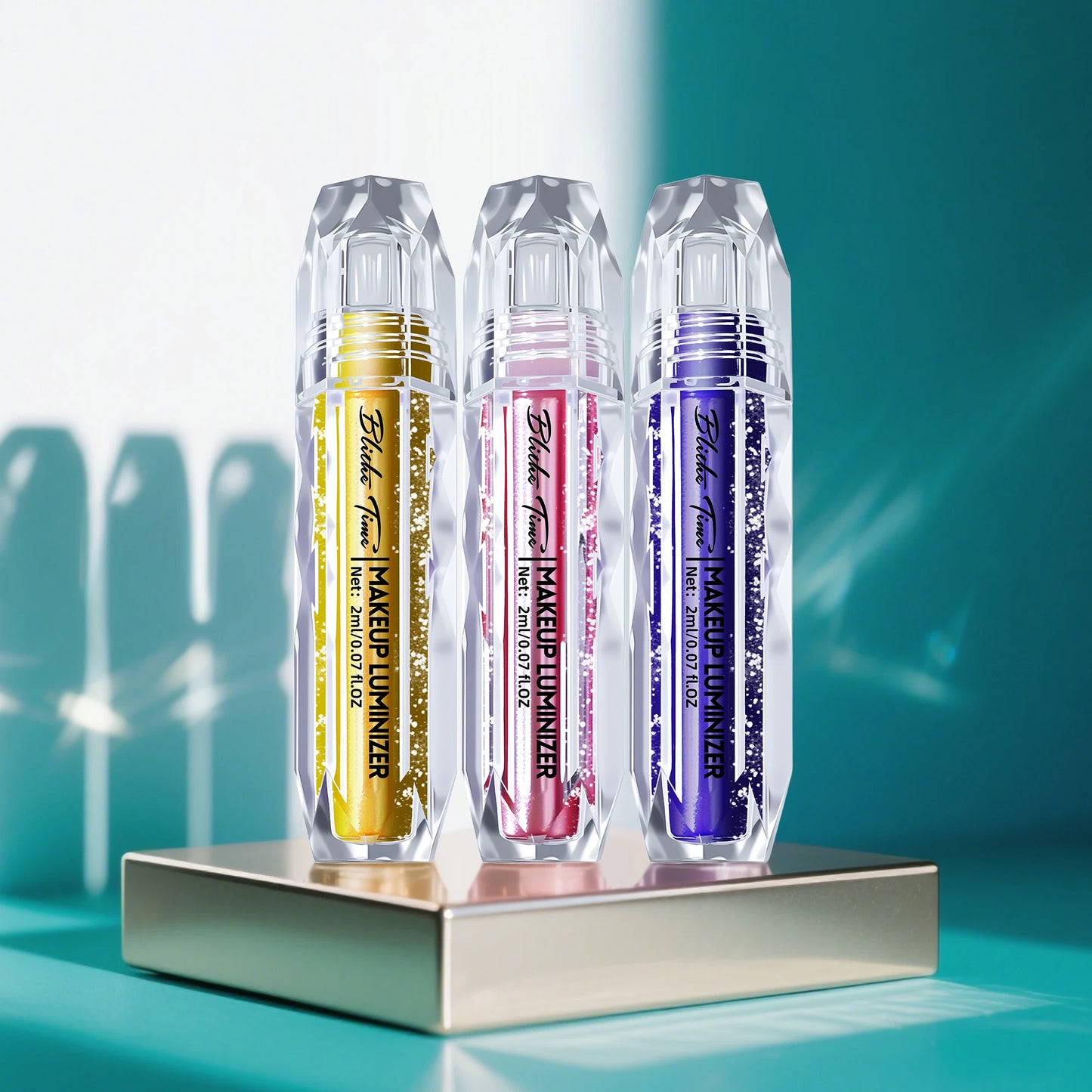 Blithe Time Liquid Shimmer Eye Pack (2ml x 3): Shadow + Liner in One! All-Day Sparkle That Stops Traffic!3-Pack Deal