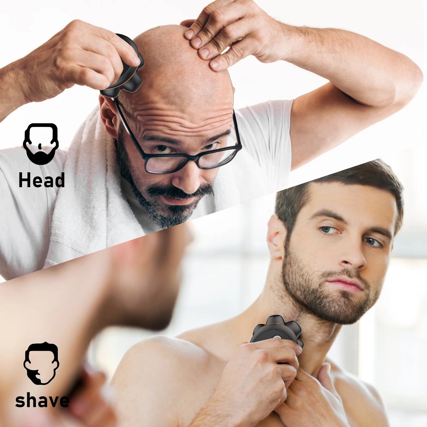 Head Shaver for Bald Men IXP6 Waterproof USB Rechargeable Electric Hair Trimmer Beard  Floating Blade Magnetic Razor