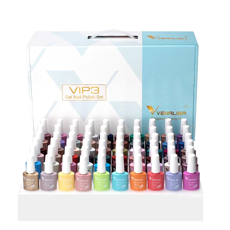 Venalisa New Color VIP Gel Nail Polish Kit Enamel Vernish Color Gel Polish for Nail Art Design Whole Set Nail Gel Learner Kit