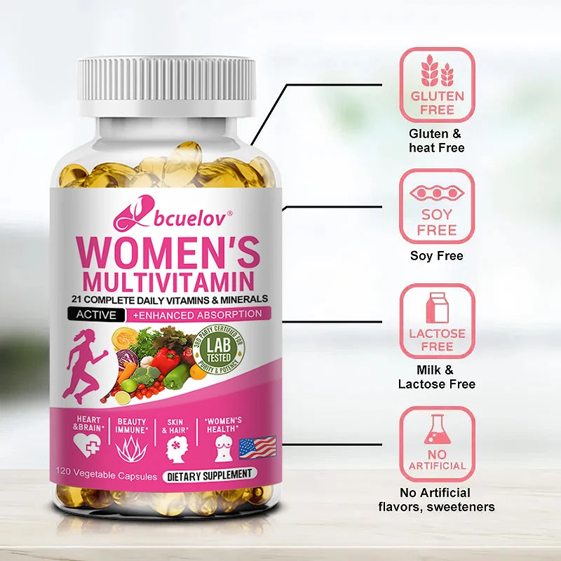 Multivitamin Mineral Supplement Antioxidant, Improved Nutrient Absorption Heart Health Natural Energy Support Multivitamin