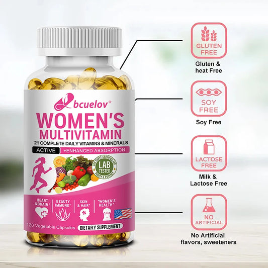 Multivitamin Mineral Supplement Antioxidant, Improved Nutrient Absorption Heart Health Natural Energy Support Multivitamin